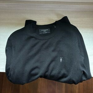 AllSaints Men’s 100% Merino black sweater